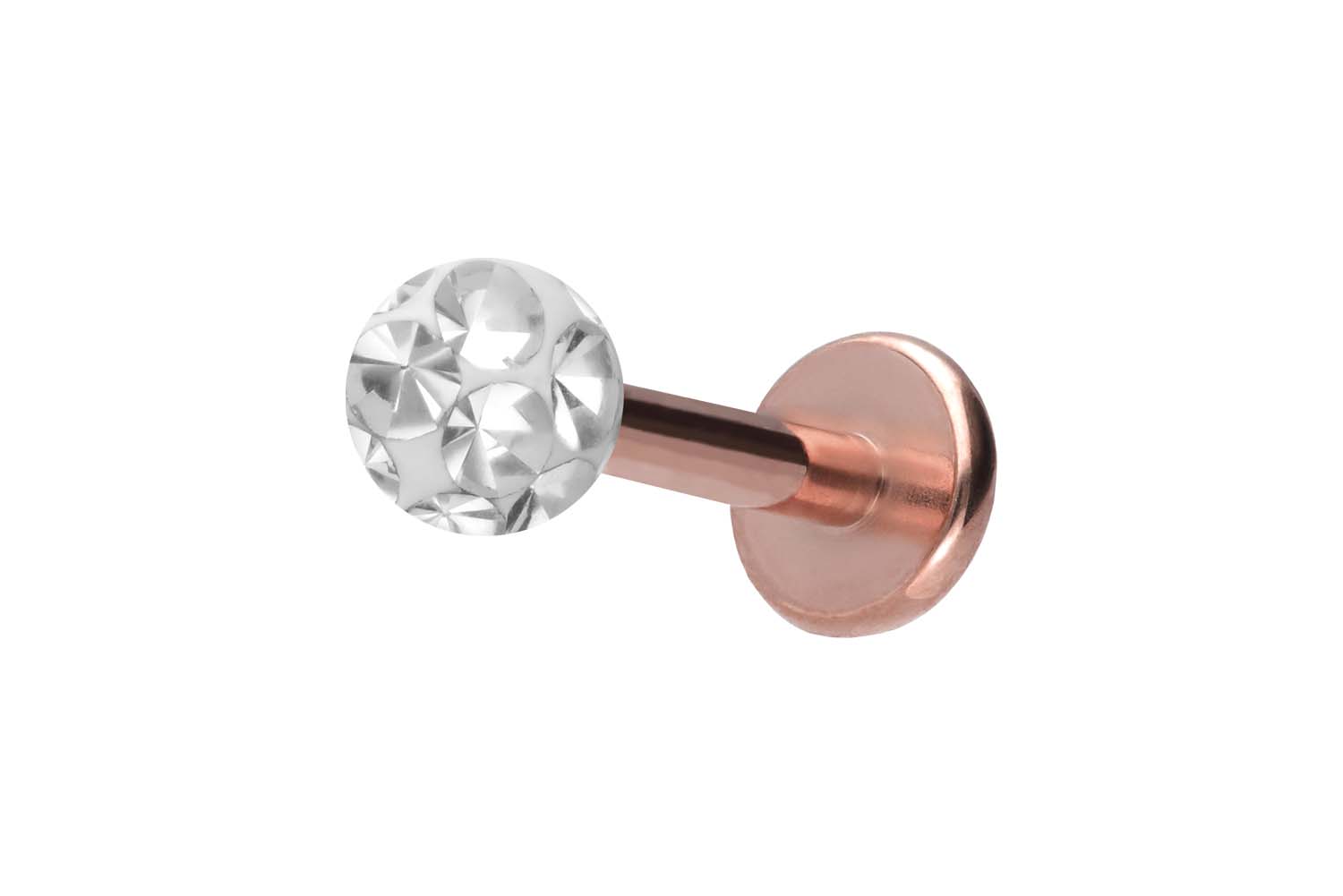 Titan Labret Piercing mit Innengewinde EPOXY-KUGEL